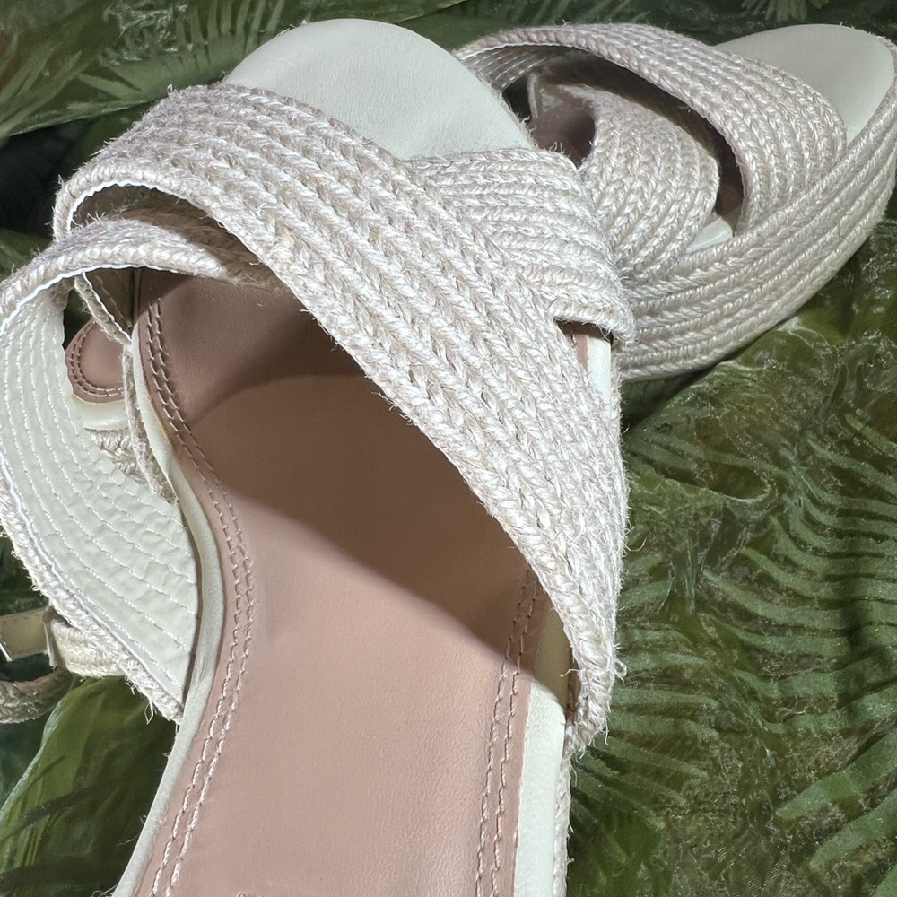 Steven New York Ramey Espadrille Raffia Platform Wedge Sandals Size 9 - Picture 6 of 15